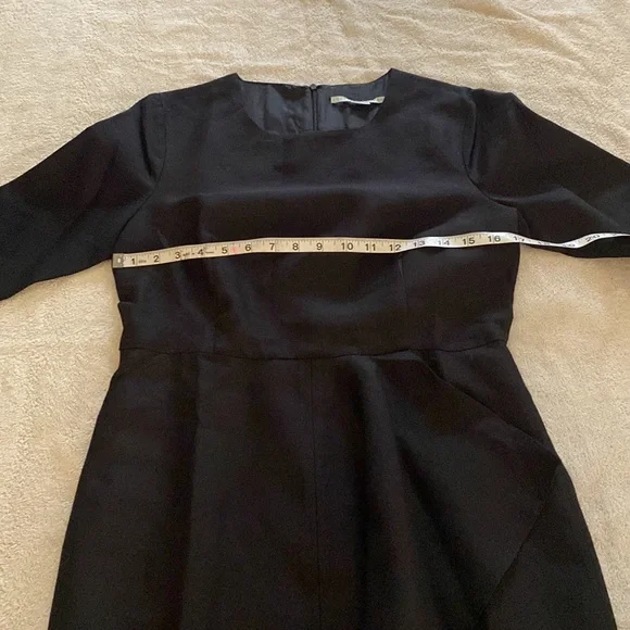 Stella McCartney beautiful black wool silk blend classic dress from Saks NY - Picture 8 of 12